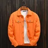 Paars Oranje Mannen Vrouwen Uitloper Cowboy Jassen Top Kwaliteit Mannen Denim Jassen Nieuwe Herfst Casual Losse Jean Jas Mannen Kleding g23I #