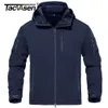 Tacvasen Veste doublée en polaire tactique imperméable avec poches zippées pour hommes Vestes de travail à capuche Softshell en plein air Manteau coupe-vent z5s5 #