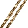 Chains 6-22Mm Hip Hop Stainless Steel Miami Cuban Link Chain Bibcock Clasp Mens Simple 18K Real Gold Plated Jewelry Drop Delivery Neck Otgjo