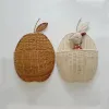 Cestini vintage in rattan a forma di mela/pera, organizer per frutta fatto a mano, organizer in vimini, per la cameretta dei bambini, per la decorazione domestica chic