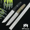 MT producerade E-R campingkniv rakt kniv N690 Blad utomhus djungel Taktiska leggings knivar Knives överlevnad Kniv