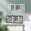 Настенные часы, современные светодиодные цифровые часы, время, дата, температура, влажность, дисплей, простая гостиная, большой экран, электронные