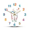 Wall Clocks YO-Colorful Tooth Butterfly Printed Acrylic Clock For Clinic Modern Simple Mute Home Decor