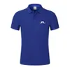 Summer Men Shirt J LINDEBERG Golf Jersey Casual Short Sleeve Breathable High Quality Mens Polo T-shirt Top