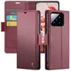 Telefonfodral för Xiaomi 14 13T POCO X5 M6 13C Redmi Note 13 Pro Plus 4G 5G Wallet RFID Blockering PU Leather Caseme 023 Case Anti Stöld Swipe