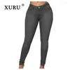 Jeans pour femmes Xuru-Europe et États-Unis Slim High Street Bodybuilding Pantalon serré Long N3-3226