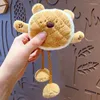 Anahtarlıklar Kawaii Drawstring Ayı Ekmek Peluş Anahtarlık Yaratıcı Tombul Konfor Dolgulu Tost Sandviç Kolye Oyuncak Anahtarlama Kadın Çocuklar