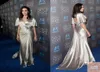Ny ankomst Sexig Angeline Jolie Celebrity Dress Red Carpet Backless Silver Chiffon Long Prom Dress Formal Gown Evening Dresses Plu3130903