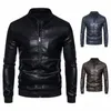 Baseball Motorradjacke Herren Fi Lederjacke Slim Fit PU Jacke Männlich Anti-Wind Motorrad Jacken Männer Mantel Trend Korean 28w5 #