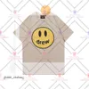Drew Shirt Mens Tshirts العلامة التجارية العصرية درو الوجه الأساسي المبتسم المطبوعة tshirt القميص غير الرسمي القاع غير الرسمي للرجال والنساء 389 944