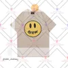 Drew Shirt T-shirts pour hommes Marque à la mode Drew Basic Smiley Face T-shirt à manches courtes imprimé Chemise décontractée à fond ample pour hommes et femmes 389 944