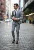 2023 Latest Design Grey Men Suits Casual Slim Fit Tuxedo 2 Pieces Blazer Style Custom Made Terno Masculino Jacket+Pant Hot Sell M9xh#