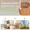 Storage Baskets Woven Baskets with Handles Rustic Wedding Flower Girl Basket Flower Candy Chocolate Cookie Gift Box for Wedding Party Favors