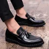 Kleidschuhe Schwarze Herren-Oxfords Hochwertige Loafer Italienische Formale Hochzeit Lässige Schuhe