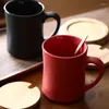 Tasses paire rouge tasse produits de mariage céramique Couple haute capacité Simple tasse ménage petit déjeuner lait noël