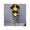 Plus Size Dresses Womens Bodycon Elegant Geometric Print Evening Party Dress Layered Bell Sleeve Casual Club Outfits Drop Delivery Ap Dhxrz