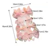 Hair Accessories 8pcs Fashion Tulle Flower Bow Clips For Girls Styling Fixed Tool Headdress Back Head Hairpin Barrette Jewelry