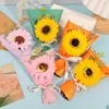 Decorative Flowers Artificial Soap Flower Sunflower Bouquet Mini Hand Woven Decor Wedding Guests Valentine Mother's Day Gifts