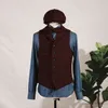 men's Suit Vest Steampunk Style Wedding Best Man Waistcoat V3vd#