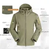 Shark Haut Soft Shell Taktische Militärjacke Männer Mehrere Taschen Winddicht Wasserdicht Mit Kapuze Mäntel Männlich Kampf Bomber Jacken R4G9 #