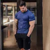 2023 New Gym Shirt Männer Compri T-Shirt Männer Shirts Skinny T-Shirt Männliche Turnhallen Lauf T-Shirt Fitn Sports Herren T-Shirts c7LG #