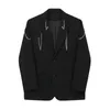 syuhgfa мужские пиджаки Fi Niche Design металлическая молния сращенная Elgance мужской повседневный костюм пальто осень новый корейский стиль тренд p8do #