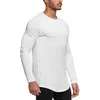 Gym Herren Sport LG Sleeve Compri T-Shirt Quick Dry Laufhemd Casual Top Bodybuilding Singlets Male Fitn Sweatshirt i09V #