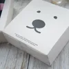 Gift Wrap 14.5 5cm 10pcs White Bear Handmade Design Paper Box Cookie Macaron Chocolate Storage Boxes Party Gifts Packaging