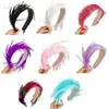 Hair Clips Fashion Feather Headband Fascinator Hoop For Tea Party Female Universal Hairband Bridal Shower Wear Headpiece