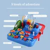 Biltågspår sätter skenor och lastbilar som tävlar för barn Toy Cart Model Education Adventure Game Brain Interactive Animals 240313