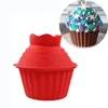 Bakningsformar Ställ in silikonjätten Cupcake Mold Non-Stick Big Top Cake Mold Idea för Easy Decorating Bake Tools