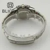 Autres montres BLIGER 39mm lunette en acier argenté inséré quartz timing montre d'affaires pour hommes VK63 mouvement saphir cadran blanc Lume J240326