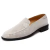 Casual Shoes 2024 Slip On Men Beige Loafers For Mens Fashion Walking Driver High Quality Man Rubber