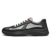 Americas Cup Sneakers Chaussures de créateurs Hommes Chaussures de sport Baskets Femmes Baskets en cuir Baskets plates Noir Blanc Rouge Mesh Chaussures de plein air à lacets avec boîte