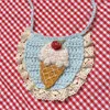 Dog Apparel Strawberry Vanilla Ice Cream Handcrafted Crochet Saliva Towel Bib Decoration For Cats Dogs And Pets