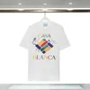 designer polo casablanca t shirt mens sommar ny kort ärm tennis färgglad bokstav tryckt casa lös t-shirt för män kvinnor