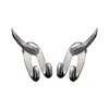 Stud Earrings Fashion Ear Jacket Silver Color Claw For Men Women Punk Style Party Club Jewelry Gifts 2cmx1cm 1Pair