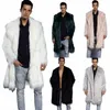 2018 Hot Sell Sell New Men's Suit Collar Faux Wool pälsbeläggning Tjocka varma flerstora jackor Autumn Winter Clothes LG Windbreaker U7KT#
