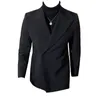 high Quality Bow Collar Suit Jacket Men's Single Buckle Slim Fit Casual Busin Blazer Office Social Masculino Men Clothing t1WU#