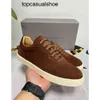 Loro piano lp lorospianasl heren jurk casual suède lederen schoenen veter walk luxe sneakers nubuck ontwerper brunello mocassin big size 45 46