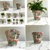 Planters Pots Gardener Flowerpot-6 Inch Gardening Gifts Tuscan Inspired Indoor Plant For Her Decoupage Flower Drop Deliver Homefavor Ot0Y2