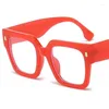 サングラス反blue光メガネユニセックス特大フレーム光学眼鏡四角いアイウェアスペクタクルライスネイル装飾