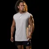 Homens soltos sem mangas camisas de algodão masculino respirável esportes undershirt correndo colete singlet dos homens fitness ginásios regatas 240314