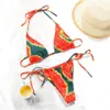 Women's Swimwear Sexy Micro Bikini Women Dot Print Thong Bathing Suit Pad Swimsuit Brazilian Biquini Push Up Bikinis Mini Strappy Jersey