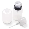 Storage Bottles 200ML Nail Refillable Bottle Empty Pump Liquid Alcohol Press Polish Remover Cleaner Dispenser Manicure Container