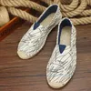 Casual Shoes 2024 Autumn Linen Men Canvas Loafers Summer Breathable Men's Slip-On Old Beijing Cloth Male Flats