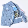 patchwork Letter Embroidery Jackets Men's Hip-Hop Harajuku College Coats Loose Causal Chic Denim Outcoats Spring Couple k37q#