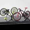 Neue 1:10 Mini Legierung Fahrrad Modell Diecast Metall Finger Folding Racing Downhill Mountainbike Neuartige Kinder Spielzeug Für Jungen Mädchen