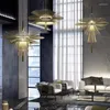 Kronleuchter Nordic Multi Layer Design Led Decke Für Wohnzimmer Esszimmer Bar Flur Anhänger Lampe Decor Hängende Leuchte