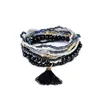 Braccialetti con ciondoli Bohemian Beach Mtilayer Perline di cristallo Braccialetti con nappe per le donne Regalo Bracciale da polso Mala Gioielli in consegna di consegna Bk Dhsi1